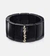 Sydney Evan Blue Goldstone And 14kt Gold Bracelet With Diamonds In Black