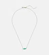 Sydney Evan Cocktail Bar 14kt Gold Necklace With Emeralds And Diamonds In Gold