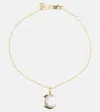 Sydney Evan Crescent Moon 14kt Gold And White Gold Chain Necklace With Diamonds In Gold