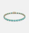 Sydney Evan Eternity 14kt Gold Bracelet With Turquoise And Diamonds