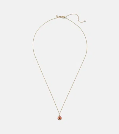 Sydney Evan Evil Eye 14kt Gold And Diamond Necklace In Yellow Gold