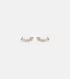 Sydney Evan Fishbone 14kt Gold Earrings With Diamonds