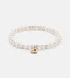 Sydney Evan Fluted Heart 14kt Gold Charm Bracelet In White
