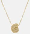 SYDNEY EVAN FLUTED NAUTILUS SHELL 14KT GOLD NECKLACE WITH DIAMONDS