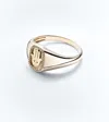 Sydney Evan Hamsa Icon 14kt Gold Ring With Diamonds In Gold