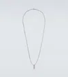 Sydney Evan Happy Face Skateboard Charm Necklace With Pearls In Gold