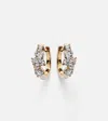Sydney Evan Huggie 14kt Gold Earrings With Diamonds In Gold