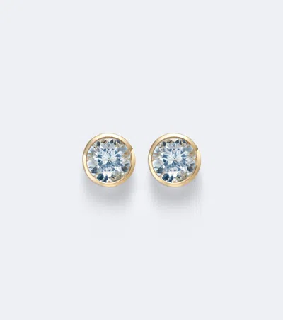 Sydney Evan Icon 14kt Gold Earrings With Aquamarines