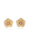 Sydney Evan Large 14k Yellow Gold Sapphire Earrings In Gold