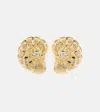 Sydney Evan Large Nautilus Shell 14kt Gold Earrings With Diamonds In Gold
