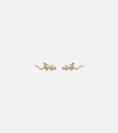 Sydney Evan Lizard 14kt Gold (585/1000) Stud Earrings With Diamonds