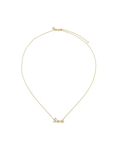Sydney Evan 'love' Necklace In Metallic