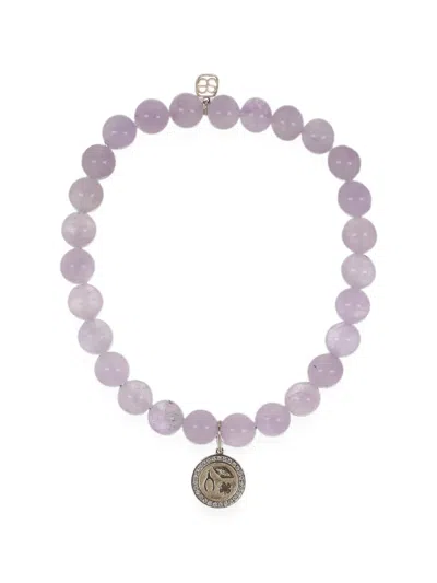 Sydney Evan Lucky Protection Amethyst Bracelet In Multi