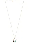 Sydney Evan Mosaic Horseshoe Charm Necklace In Yellow Gold & Diamond