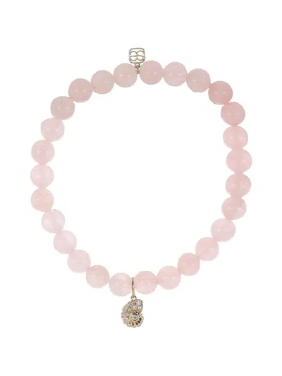 Sydney Evan Nautilus Charm Bracelet In Pink