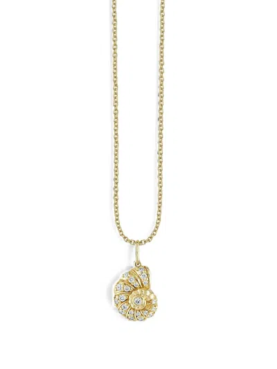 Sydney Evan Nautilus Diamond Necklace In Gold