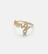 Sydney Evan Omg Script 14kt Gold Ring With Diamonds In Gold