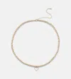 Sydney Evan Open Heart 14kt Gold Choker With Diamonds In Gold