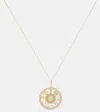 SYDNEY EVAN OPEN ICON 14KT GOLD NECKLACE WITH DIAMONDS AND OPAL