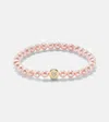 Sydney Evan Peace & Love 14kt Gold Bracelet With Pearls And Diamonds