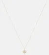 Sydney Evan Pretzel 14kt Gold Charm Necklace With Diamonds In Gold