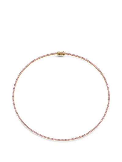 Sydney Evan Sapphire Tennis Necklace In Gold