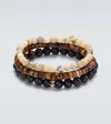 Sydney Evan Set Of 3 14kt Gold Bracelet With Diamonds In Multicoloured
