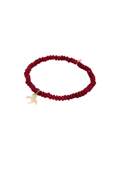 Sydney Evan Small Horse Charm Jade Rondelle Bracelet In Yellow Gold  Diamond  & Golden Moonstone