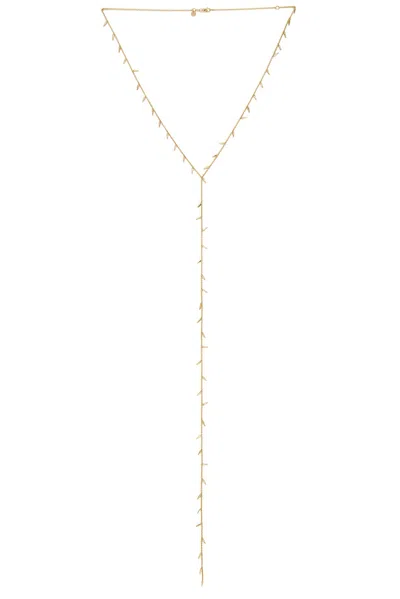 Sydney Evan Small Pave Fringe Y Necklace In Gold