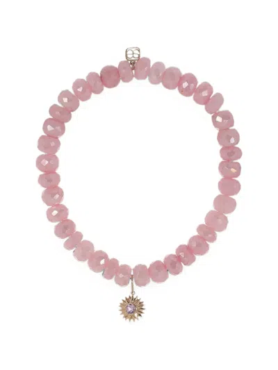 Sydney Evan Solar Pink Grapolite And Sapphire Bracelet