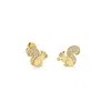 Sydney Evan Squirrel Studs Earring In 14k Yellow Gold In Multi