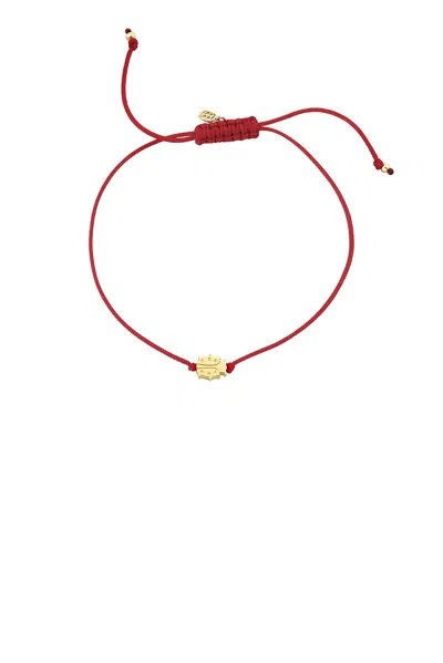 Sydney Evan Tiny Pure Ladybug Cord Bracelet In Red