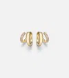 Sydney Evan Tri-link 14kt Gold Huggie Earrings With Diamonds In Gold