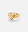 Sydney Evan Wallpaper Heart 14kt Gold Ring With Diamonds In Gold