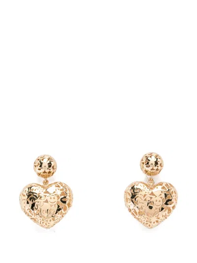 Sydney Evan ウォールペーパー ハートビーズ ドロップピアス In Gold