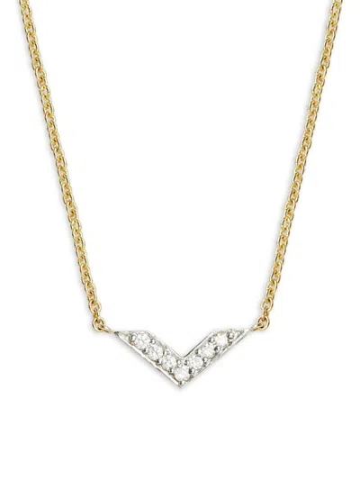 Sydney Evan Women's 14k Two Tone Gold & 1 Tcw Diamond Chevron Necklace