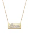 SYDNEY EVAN WOMEN'S 14K YELLOW GOLD & 0.13 TCW DIAMOND LOVE BAR NECKLACE