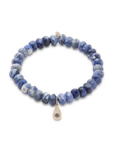 Sydney Evan Women's 14k Yellow Gold, Diamond, Sapphire & Sodalite Evil Eye Beaded Bracelet