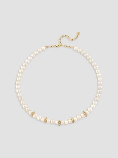 Sydney Evan Freshwater Pearl And Diamond Necklace In Multi