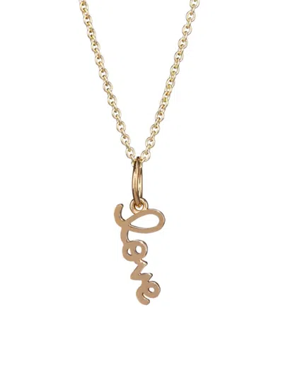 Sydney Evan Women's 14k Yellow Gold Love Pendant Necklace