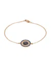 SYDNEY EVAN WOMEN'S 14K YELLOW GOLD, SAPPHIRE, BLACK DIAMOND & WHITE DIAMOND BRACELET