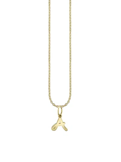 Sydney Evan Women's Pure 14k Yellow Gold Initial Pendant Necklace