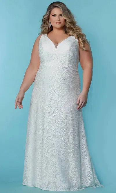 Sydney's Closet Bohemian-inspired Wedding Gown In Ivory In White