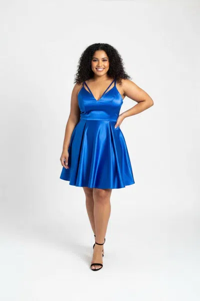 Sydney's Closet Closet Party Mini Dress In Royal Blue