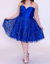 Sydney's Closet Mikado Satin In Sapphire In Blue