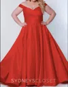 Sydney's Closet Plus Off The Shoulder Prom Dress In Ruby In Pink