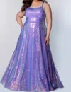 Sydney's Closet Plus Sequin Prom Dress In Polar Purple In Multi