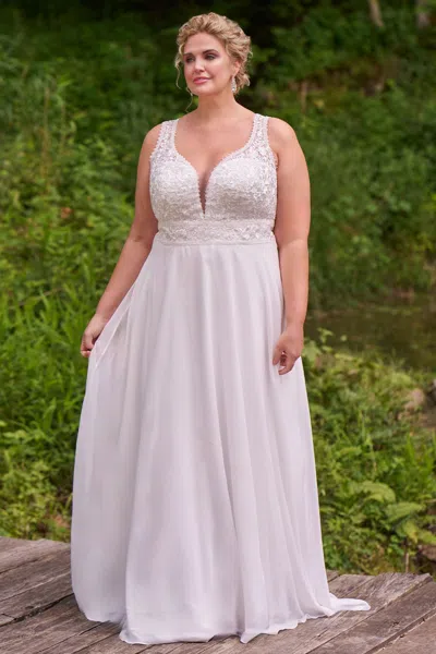 Sydney's Closet Sc5350 Bridal Gown Long Floral Wedding Dress In White