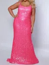 Sydney's Closet Sequined Maxi Dress In Hot Pink In Pink