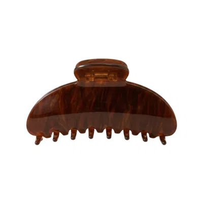 Sylki Women's Acetate Claw Clip - Large - Brown